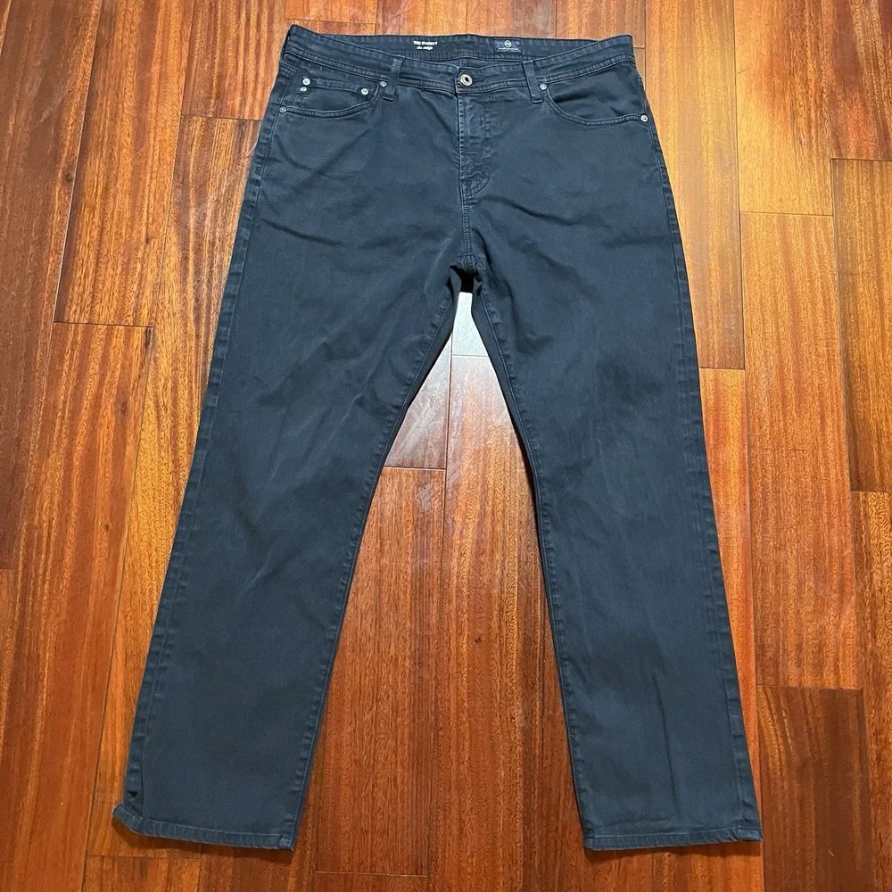 AG Adriano Goldschmied The Everett Slim Straight Jeans Mens 36x32 Dark Wash Blue